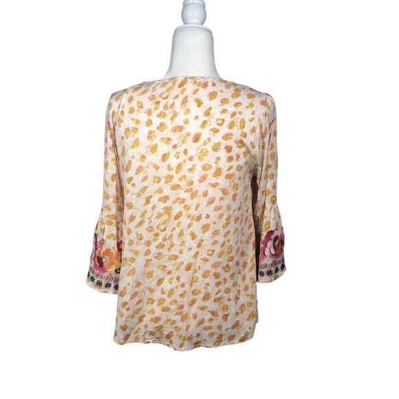 Savanna Jane Top Womens Size Small Embroidered Bohemian Hippie Festival Casual - Picture 6 of 10